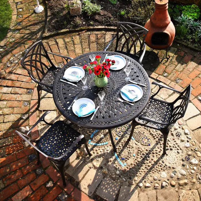 Alice - 4-Sitzer Terrassentisch in Antik Bronze