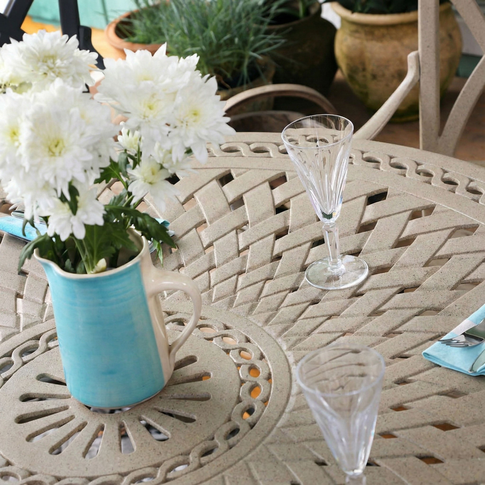 ALICE Tisch (4 Personen Set) Sandfarben