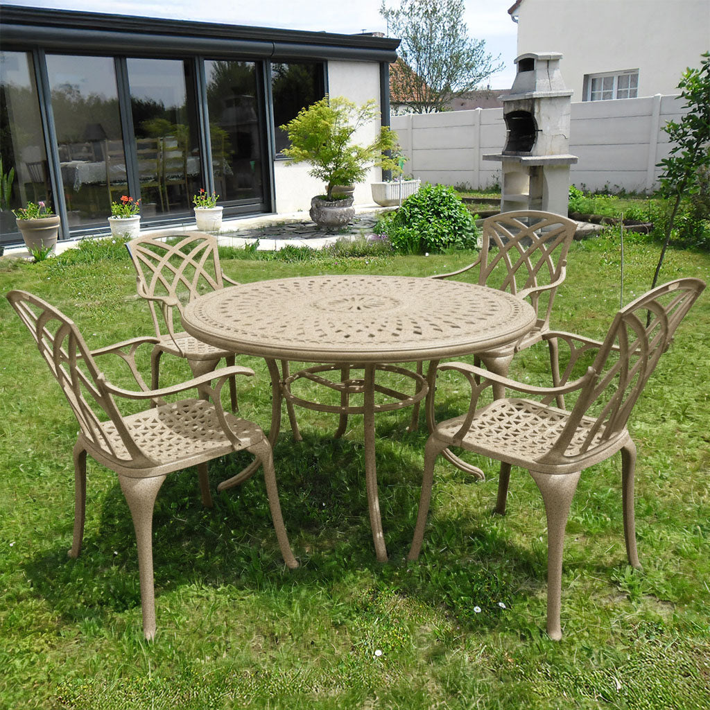 ALICE Tisch (4 Personen Set) Sandfarben