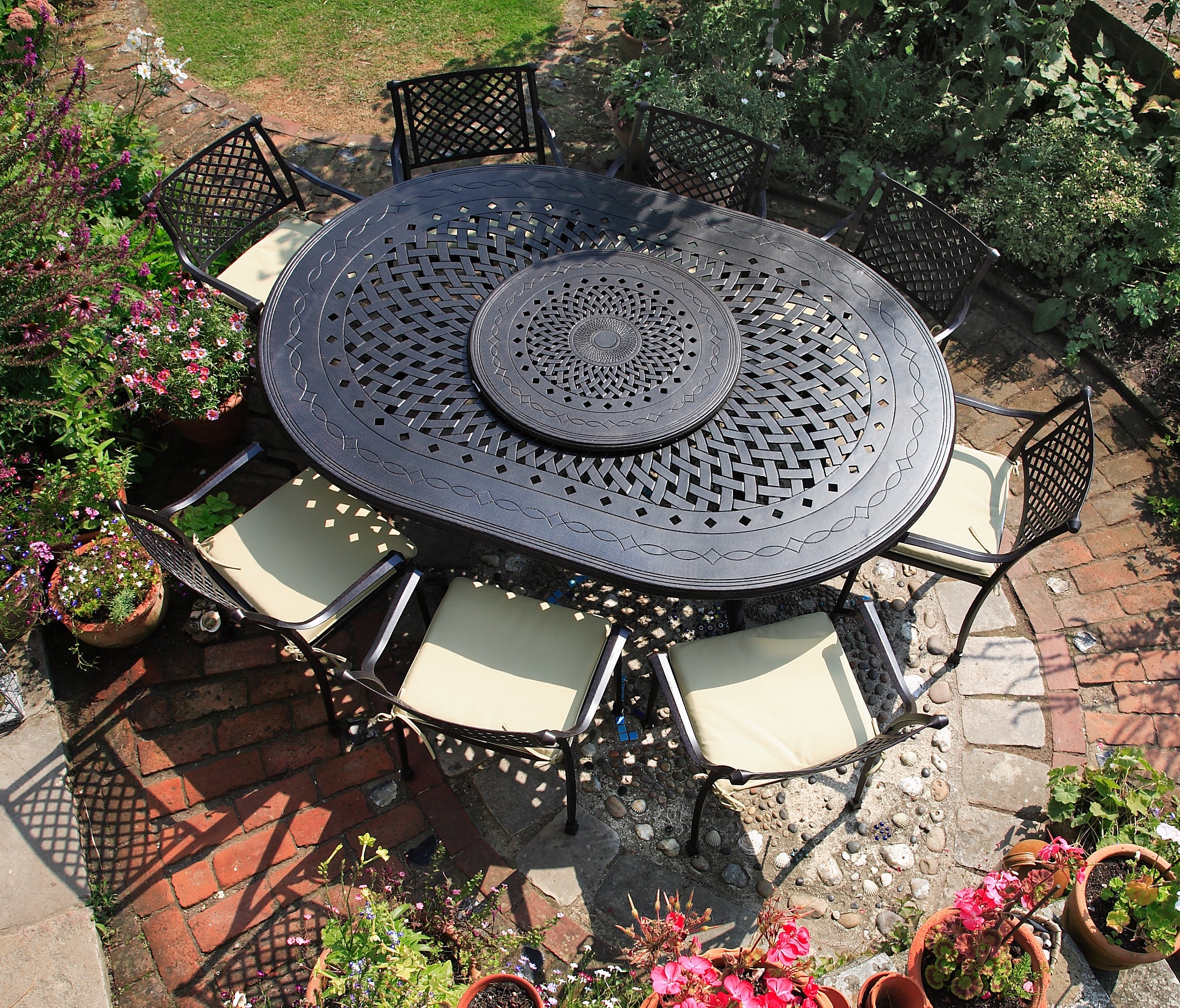Drehplatte Metro 80 cm - Antik Bronze