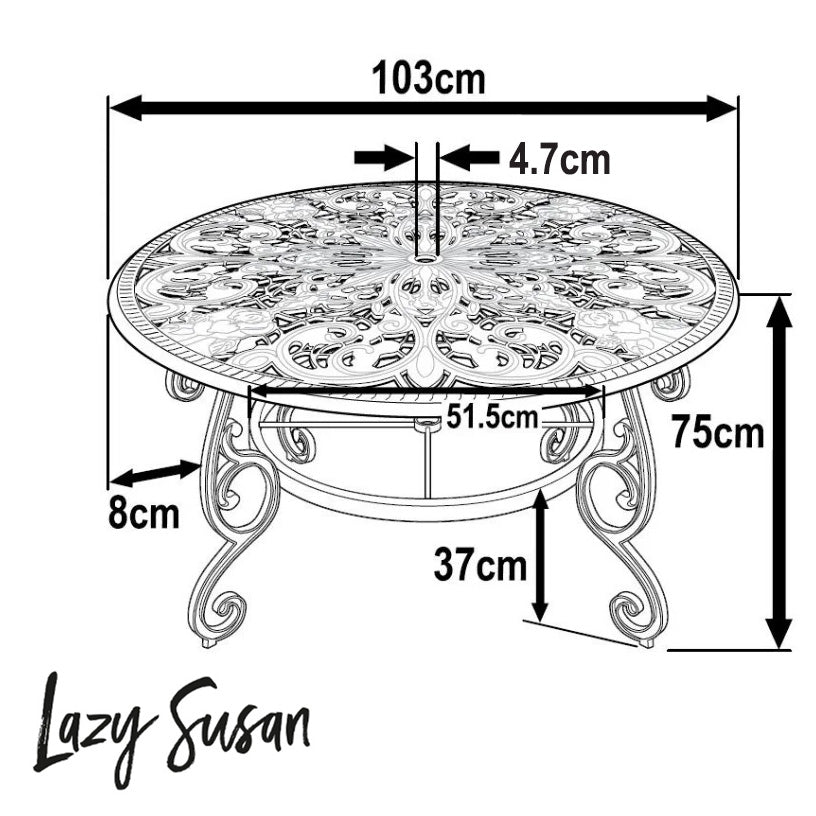 FLORA Tisch (4 Personen Set)