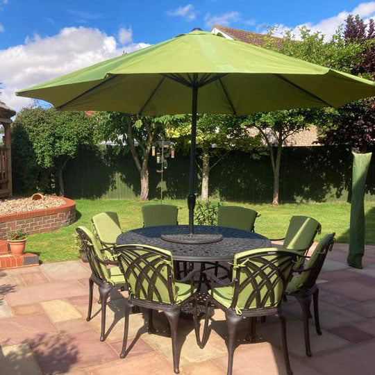 FRANCES Tisch (8 Personen Set) - Antik Bronze