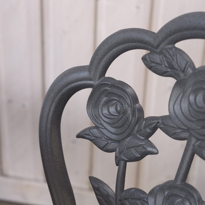 London Rose Bistroset - Schiefergrau (2-Sitzer-Set)