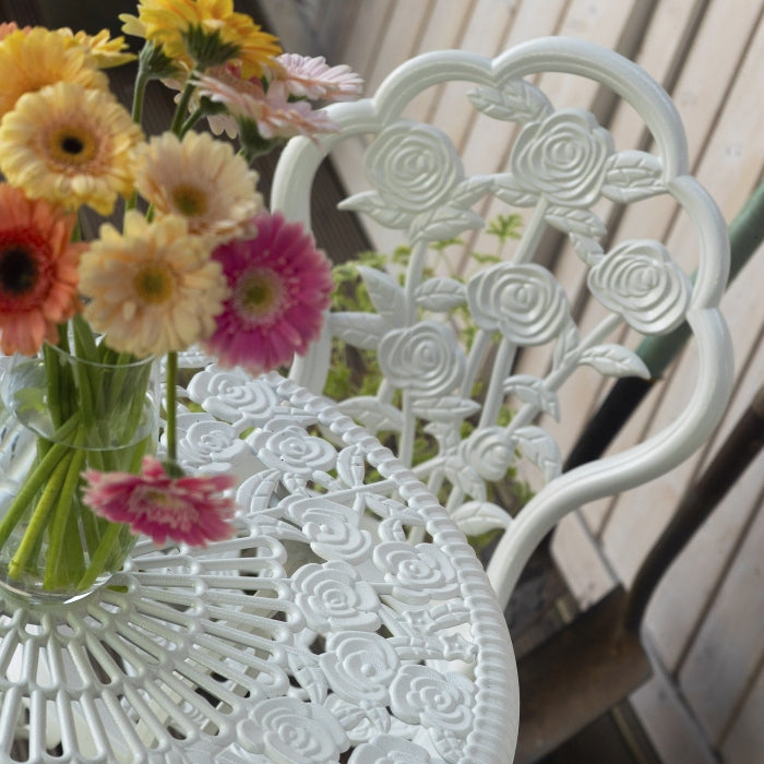 London Rose Bistroset - Weiß (2-Sitzer-Set)