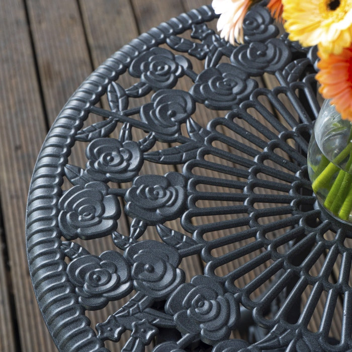 London Rose Bistroset - Schiefergrau (2-Sitzer-Set)