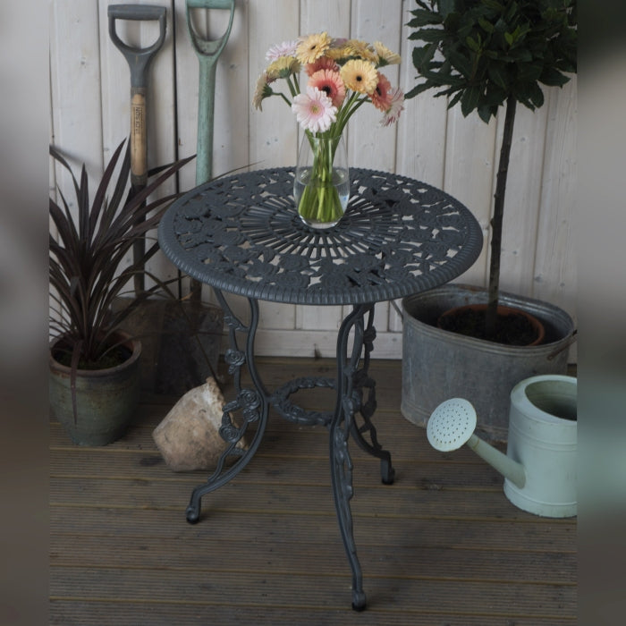 London Rose Bistroset - Schiefergrau (2-Sitzer-Set)