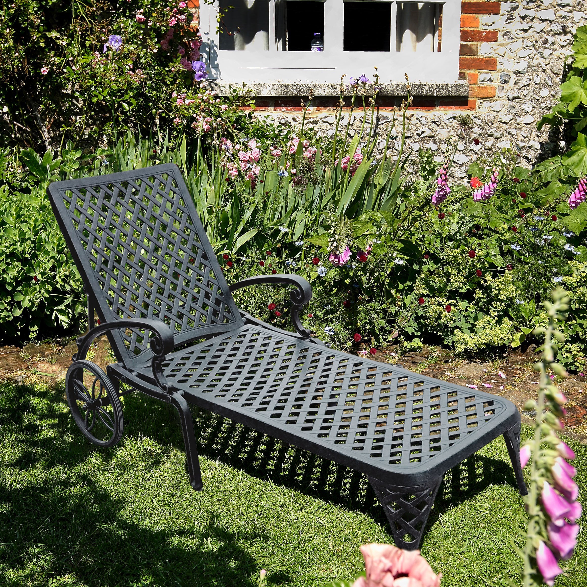 Stella Gartenliege - Schiefergrau