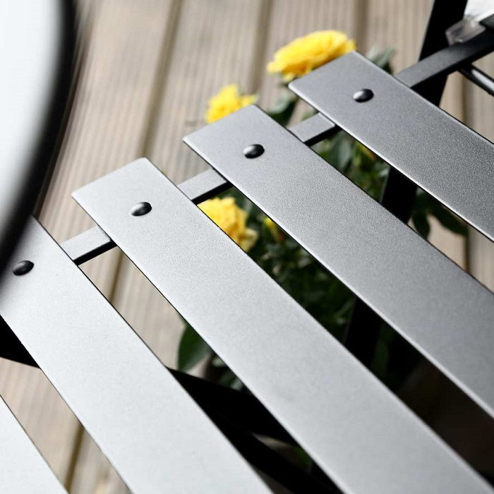 ALESSIA Bistro Set (Tisch mit 2 Stühlen) - Schwarz