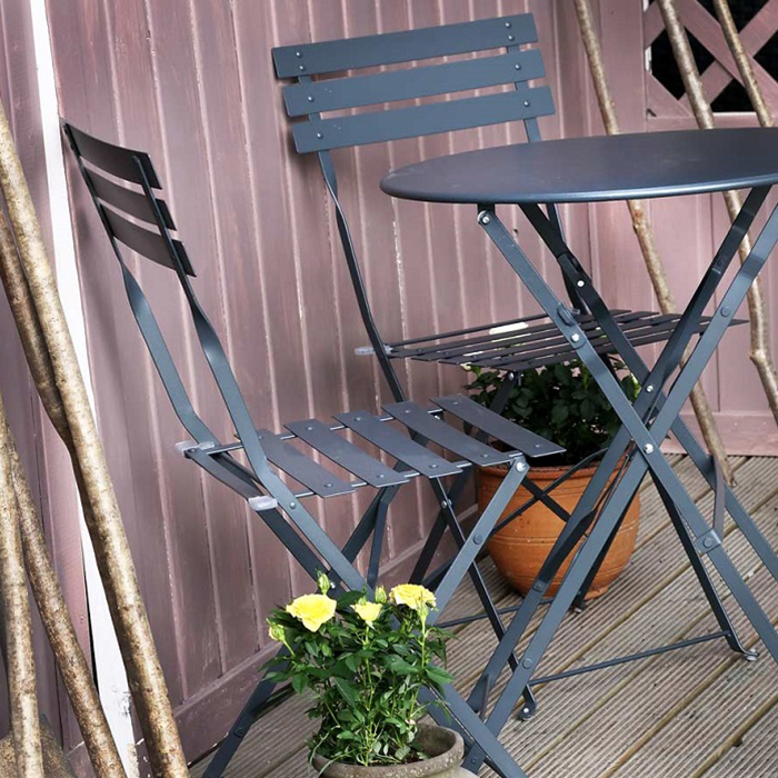 ALESSIA Bistro Set (Tisch mit 2 Stühlen)
