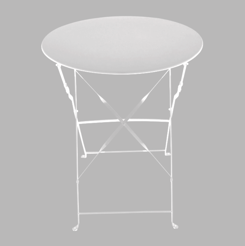 ALESSIA Bistro Set (Tisch mit 2 Stühlen) - Weiß