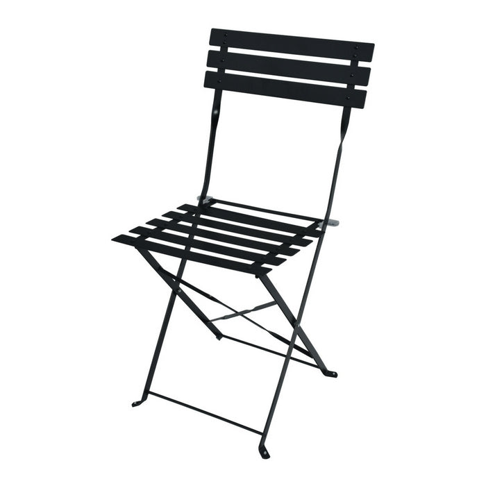 ALESSIA Bistro Set (Tisch mit 2 Stühlen) - Schwarz