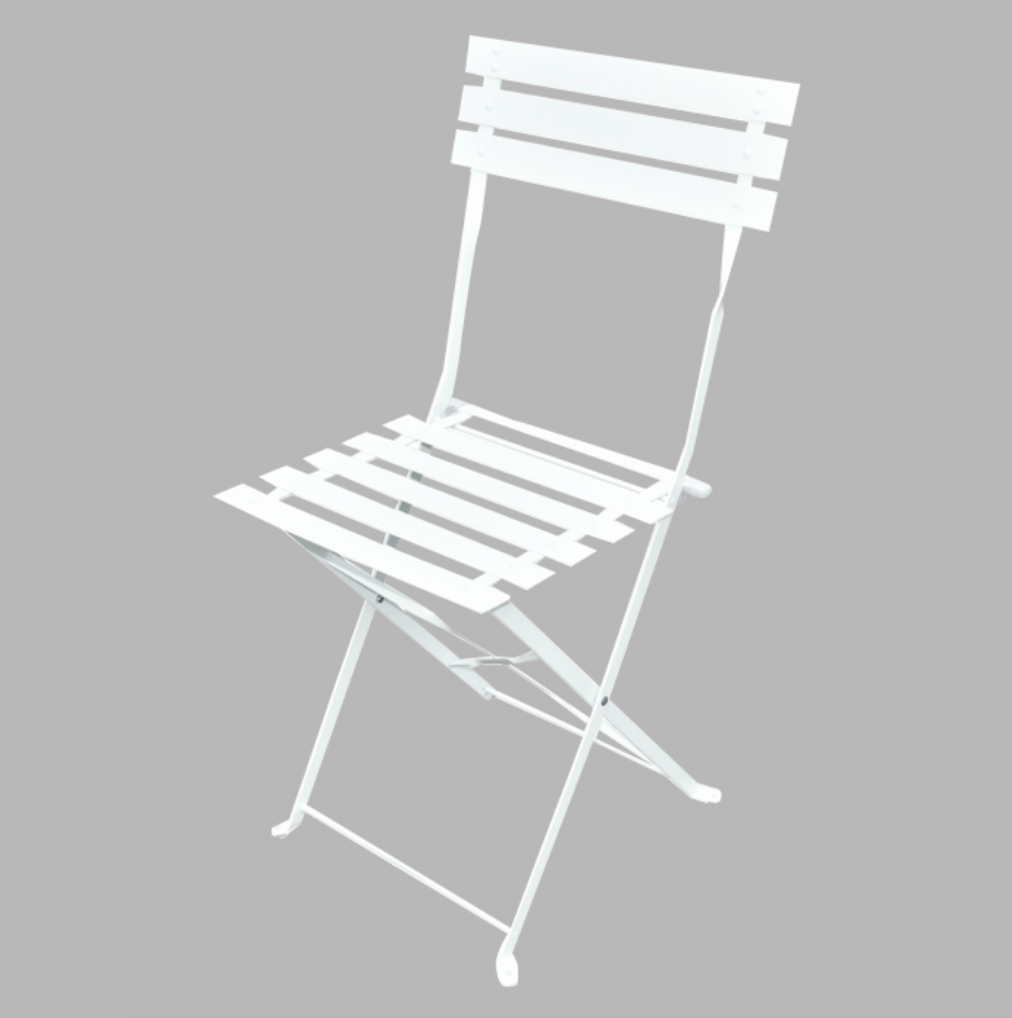 ALESSIA Bistro Set (Tisch mit 2 Stühlen) - Weiß