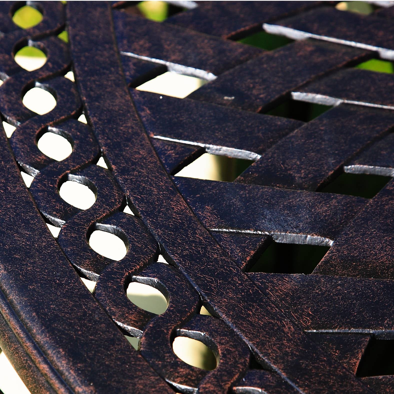 FRANCES Tisch (8 Personen Set) - Antik Bronze