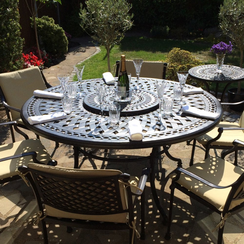 FRANCES Tisch (8 Personen Set) - Antik Bronze