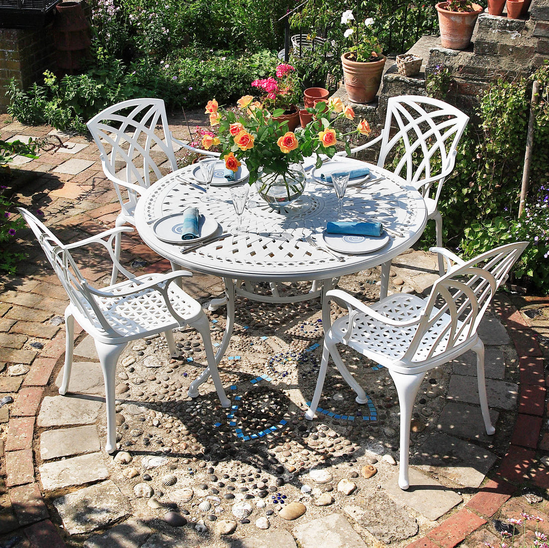 Gartenmöbelsets Gartenmöbel aus Metall Lazy Susan