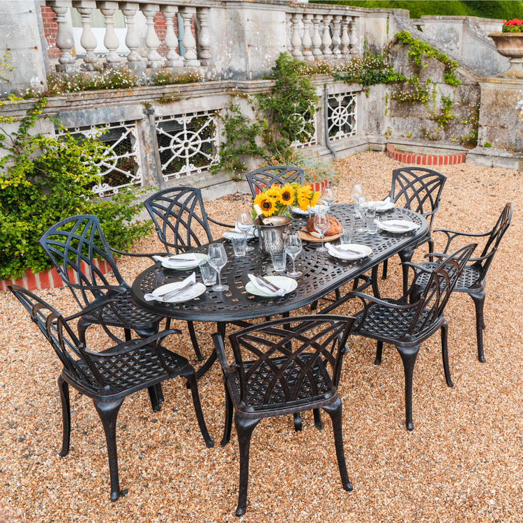 Gartenmöbelsets Gartenmöbel aus Metall Lazy Susan