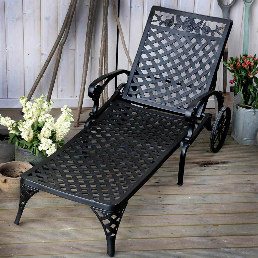 Rose Gartenliege - Antik Bronze