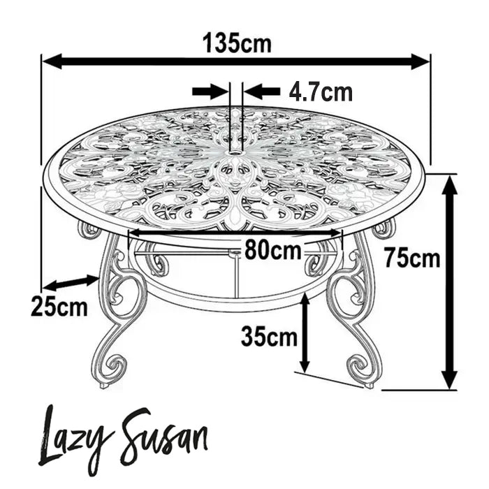 JOYCE Tisch (6 Personen Set)