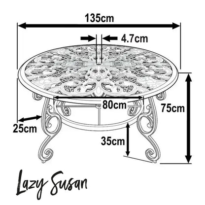 JOYCE Tisch (6 Personen Set)