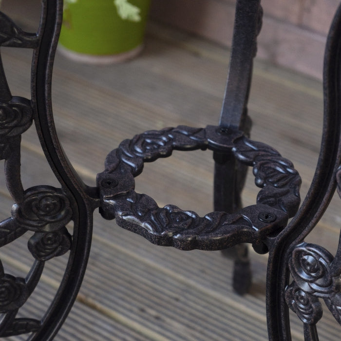 London Rose Bistroset - Antik-Bronze (2-Sitzer-Set)