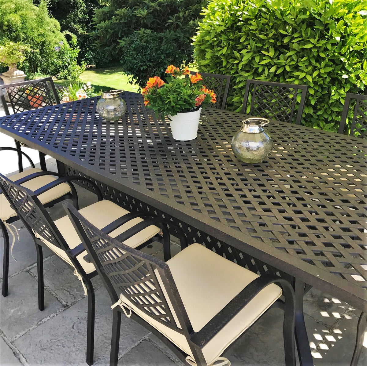 Madison: 10-Sitzer Gartentisch-Set - Bronze