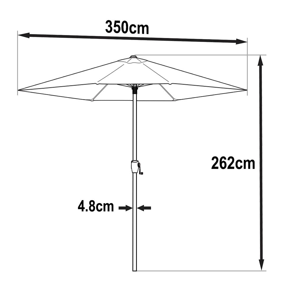 Sonnenschirm 3,5 m - Dunkelblau