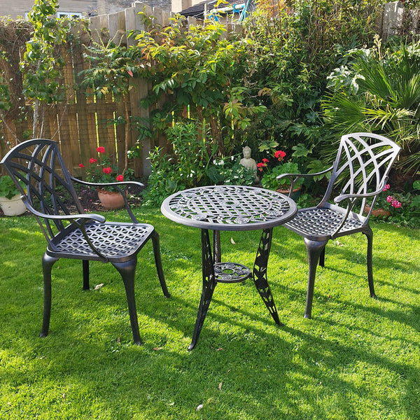 Outsunny Kinder Bistro Set – Tisch + 2 Stühle + Sonnenschirm, Cowboy-Thema, Faltbar, Für 2–5 Jahre