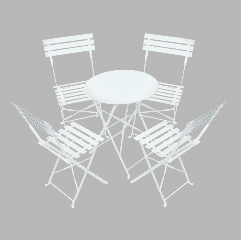 ALESSIA Bistro Set (4 Personen Set)