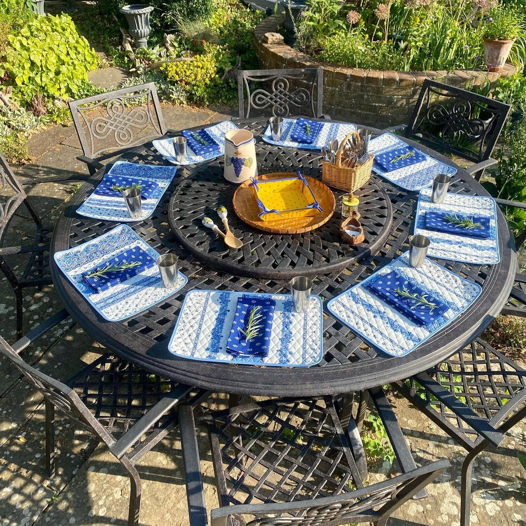 campingtisch für 8 personen Frances - Rundes 8 Sitzer Gartenmöbelset - Bronze