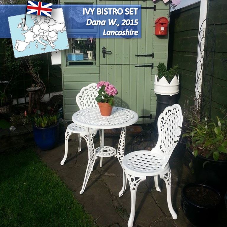 IVY Bistro Set (Tisch mit 2 Stühlen) 
