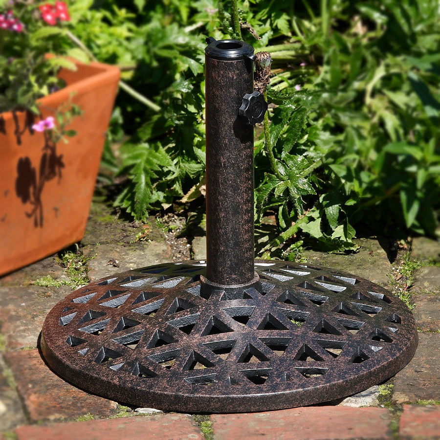 Sonnenschirmständer kurz - Antik Bronze