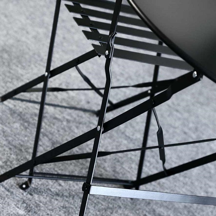 ALESSIA Bistro Set (Tisch mit 2 Stühlen) - Schwarz