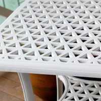 Vorschau: White metal claire garden side table 3