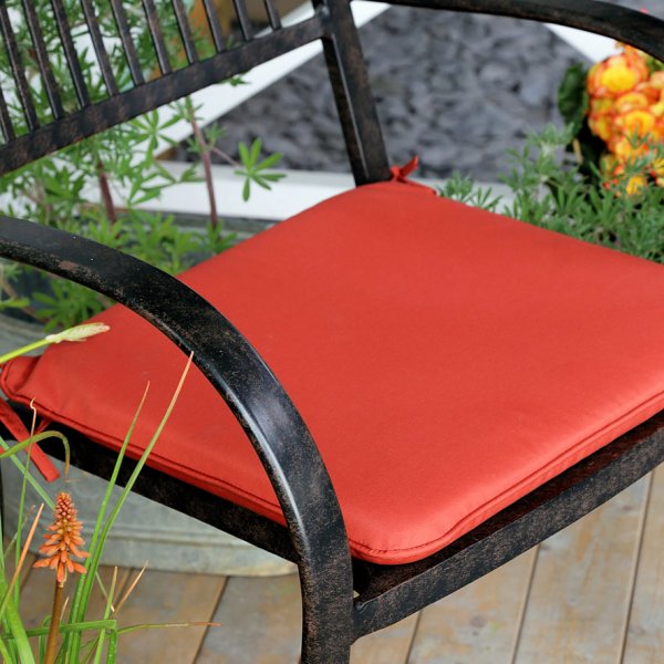 Terracotta garden chair seat cushion 1