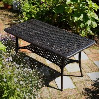 Vorschau: Rectangular_Cast_Aluminium_Metal_Garden_Furniture_Side_Table_1