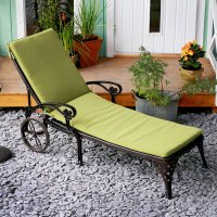 Vorschau: Green garden sunlounger cushion