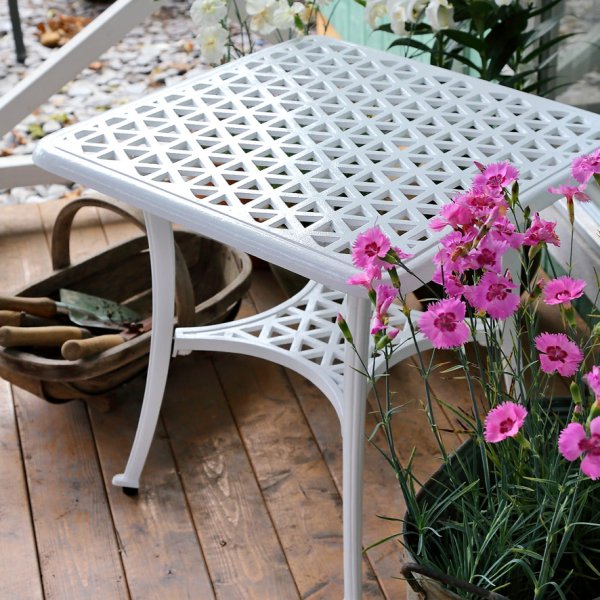 White_Sandra_Side_Table_Cast_Aluminium_Garden_Furniture_2