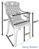 Vorschau: Dimensions Rose Chair Slate
