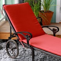 Vorschau: Red garden sunlounger cushion 1