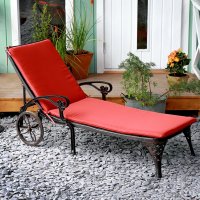Terracotta garden sunlounger cushion 1