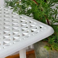 Vorschau: White metal claire garden side table 7
