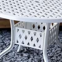 Vorschau: White 4 seater aluminium garden furniture set 9