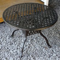 Vorschau: 103cm round 4 seater garden table set 15