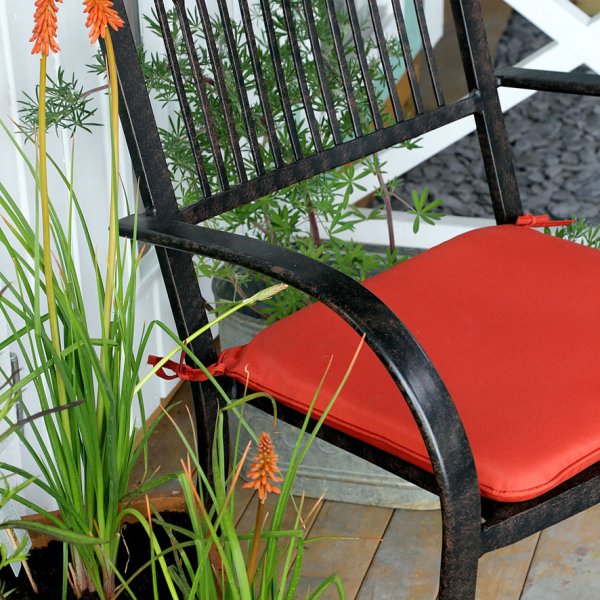 Terracotta garden chair seat cushion 2